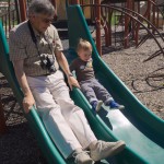 Sliding with Grandpa